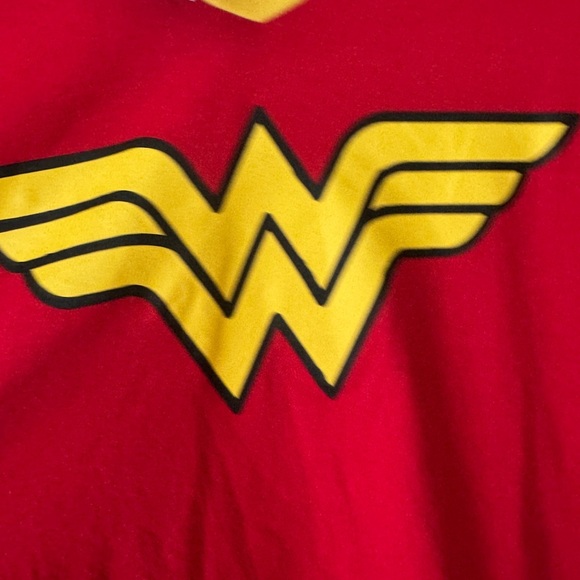 Wonder Woman superhero costume long sleeve top tee cape superman halloween - Picture 6 of 7